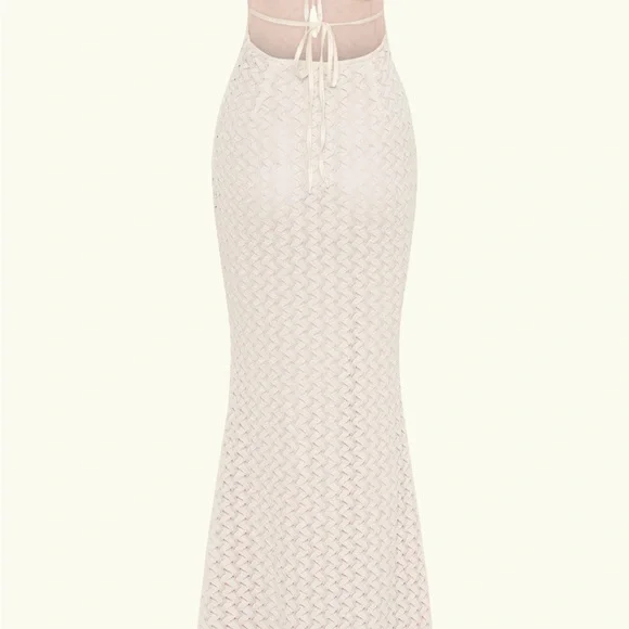 MESHKI Ezra Lace Maxi Dress - Ivory - Picture 5 of 9